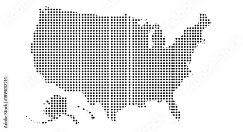 Map of the United States of America.