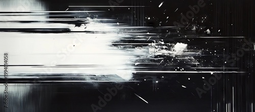 Abstract Streaks of Light in Inky Midnight Background Illumination