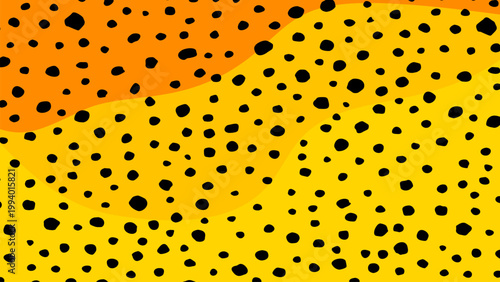Photography Abstract Leopard Spot Vector with Sunset Waves