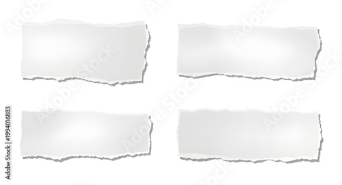 ripped paper, torn paper strips, white paper pieces, realistic edges, soft shadows, paper texture, collage elements, scrap paper, torn edge design, paper overlay, realistic texture, ripped strips, des