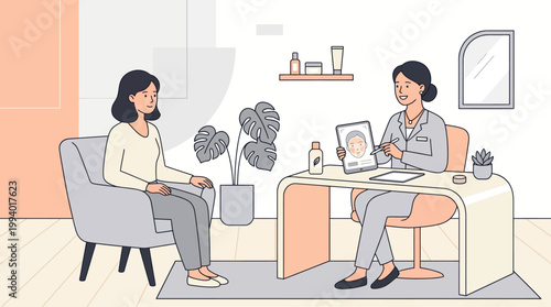 A Counseling Session in a Cozy Living Room with Two People Engaged in Conversation.