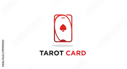 Modern Tarot Card Logo Design Featuring Ace of Spades Symbol.