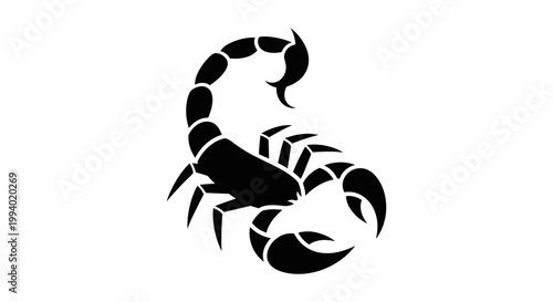 Black silhouette of a scorpion.