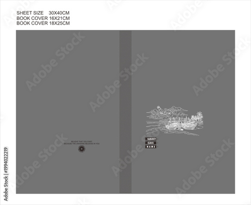 Night Scene Silhouette Student Notebook Cover 30x40cm