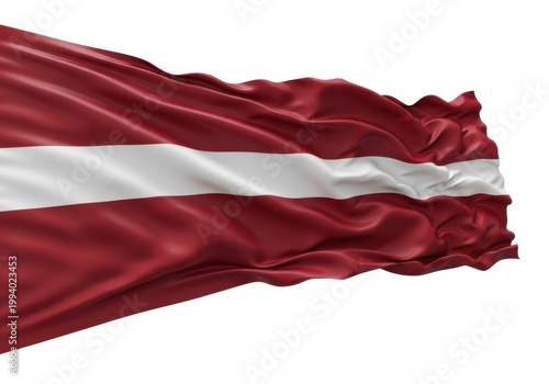 Flag of latvia waving in the wind