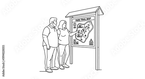 Couple Reviews Park Trail Map for Hiking and Navigation.