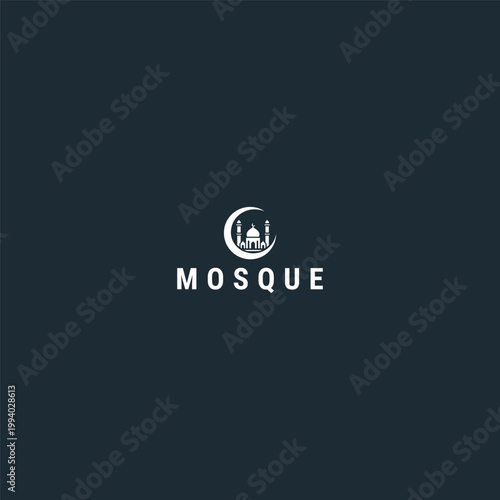 Mosque logo design template vector illustration