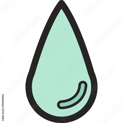 Mint green teardrop shape representing blood donation, hydration awareness, fluid health, medical fluid monitoring, water intake importance, and clinical blood testing services.