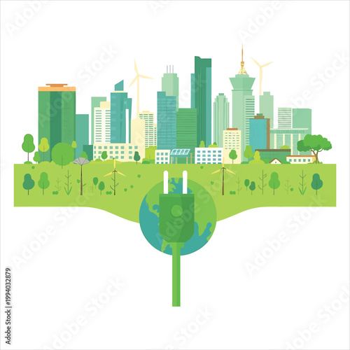 "Smart Green City: Sustainable Urban Life with Renewable Energy and Electric Vehicles"