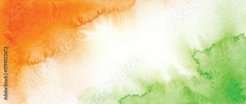 Abstract watercolor background representing india flag colors india independence day republic day banner vector
