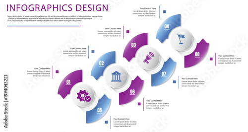 Modern infographics feature a step-by-step approach and creative designs with color gradients.