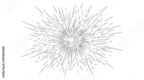 Abstract Starburst Vector Design with Radial Lines.