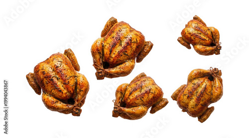 Crispy Fried Chicken Broast Pieces Isolated on Transparent PNG