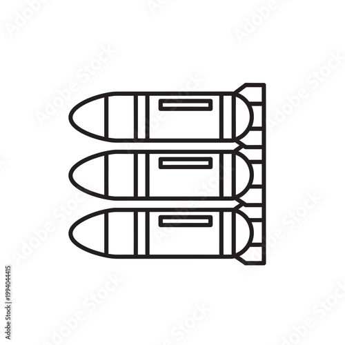 Bullets in a clip illustration.