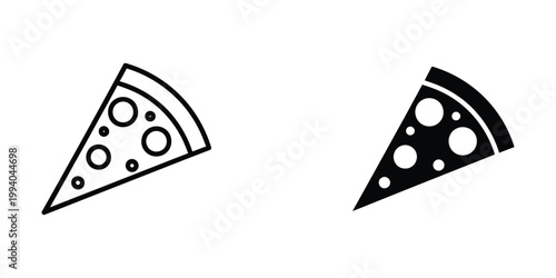 Two contrasting slices of pizza with different toppings and crust styles