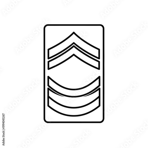 Military Rank Insignia Symbol Design.