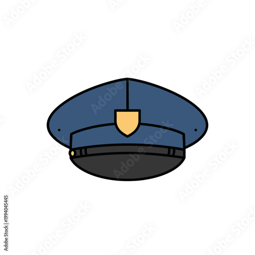Police Officer Hat with Badge.