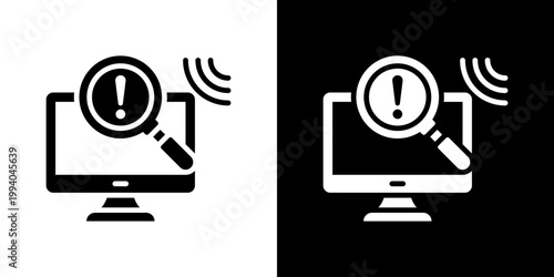 Computer Scan Icon Set Multiple Style Collection