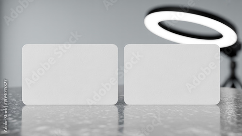 Zwei Visitenkarten Mockups, neutrale Ansicht