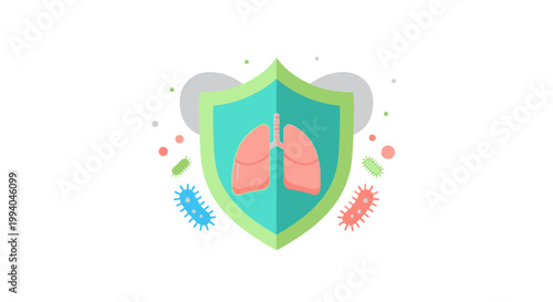 Shield protects lungs from viruses and pollution