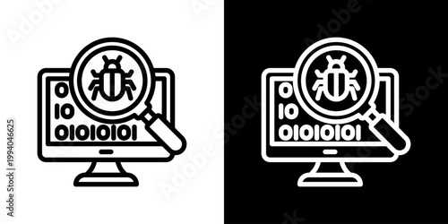 Virus Scan Icon Set Multiple Style Collection