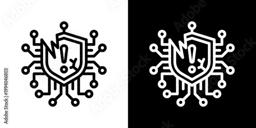 Vulnerability Icon Set Multiple Style Collection