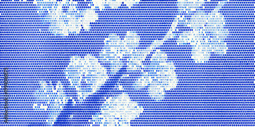 A portrait of a person composed of binary code and digital characters