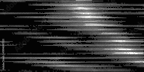 Abstract black and white digital noise resembling a distorted face