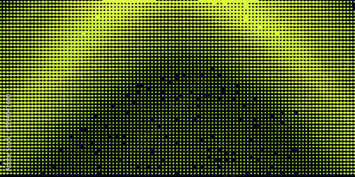Abstract halftone pattern with a central shadowed area in green