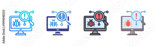 Malware Icon Set Multiple Style Collection