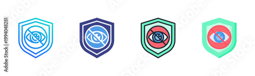 Spyware Icon Set Multiple Style Collection