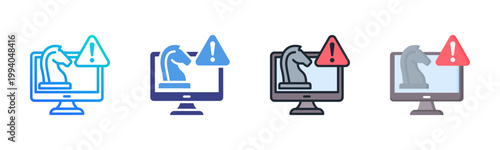 Trojan Icon Set Multiple Style Collection