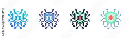 Antivirus Icon Set Multiple Style Collection