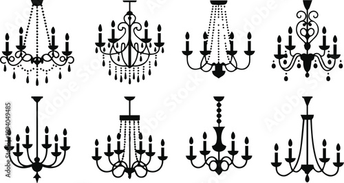 linear chandelier silhouette collection