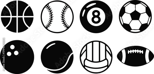 Racket and target ball icons collection