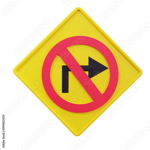 Free Download No right turn traffic sign  - GFXLoad