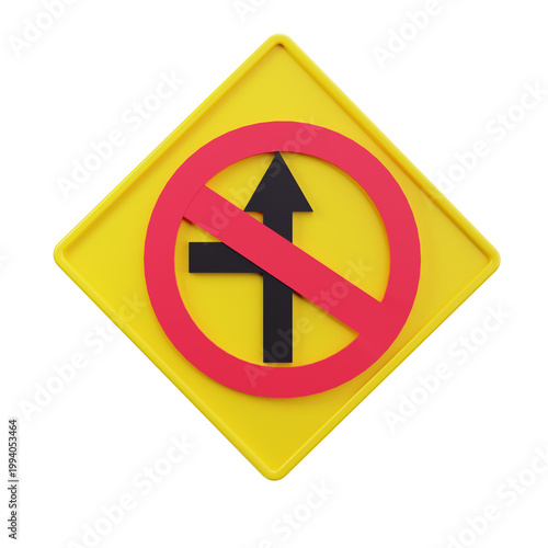 Free Download No straight ahead traffic sign  - GFXLoad