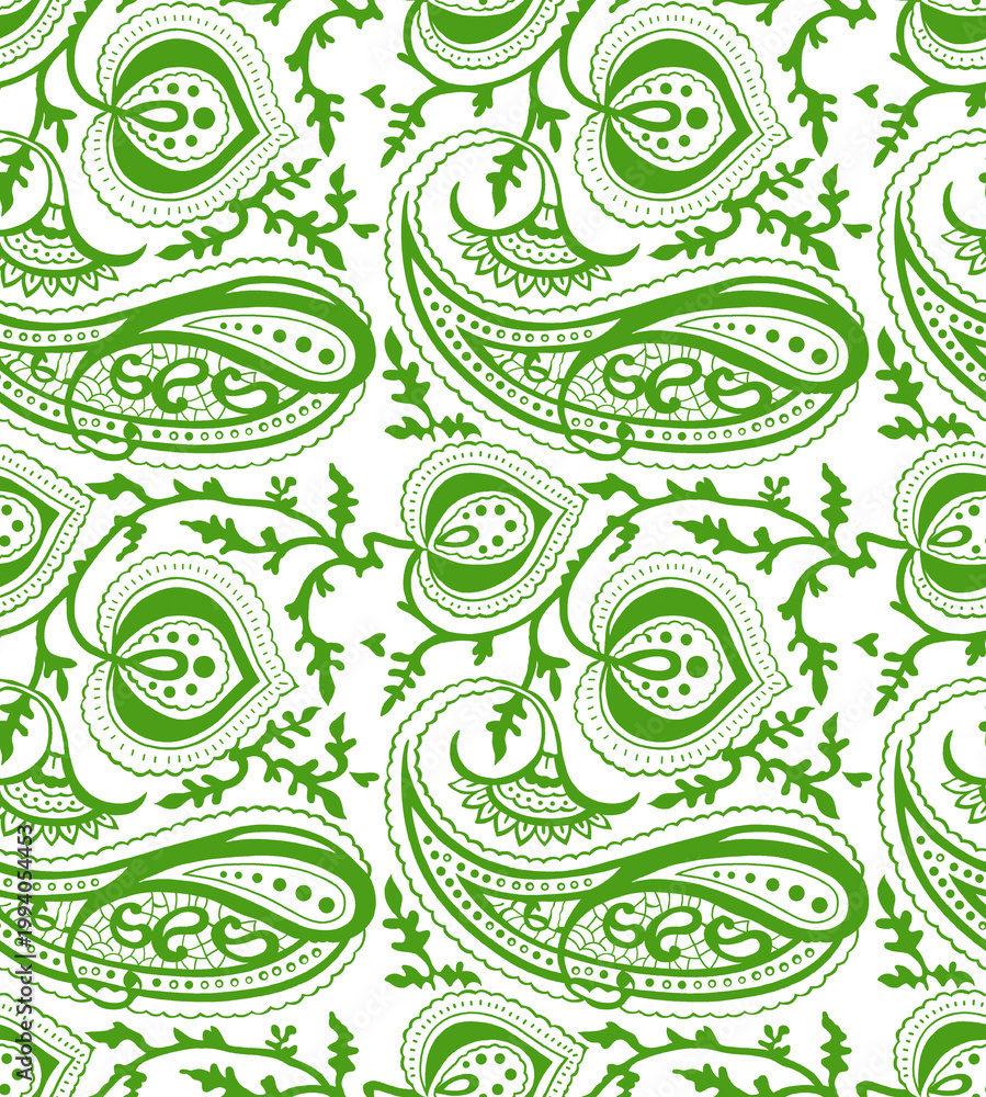 seamless green cucumber and leaf pattern on white background vector illustration