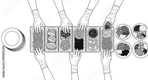 Hands holding jars of spices and herbs.