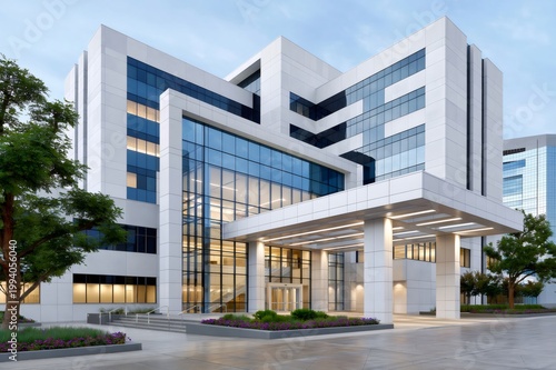 Modern building exterior showcasing corporate business architecture