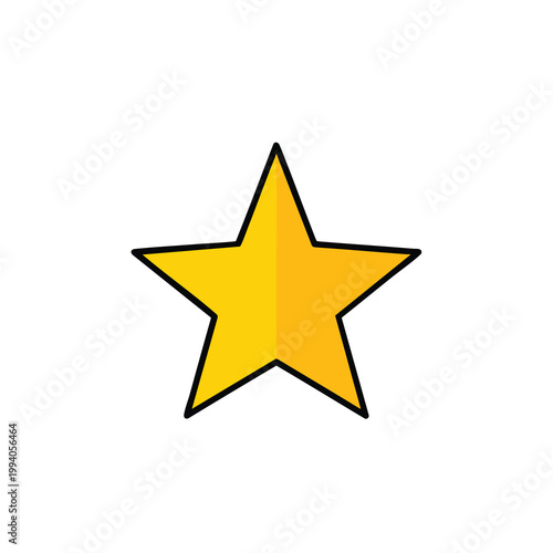 A simple yellow five pointed star icon with black outline.