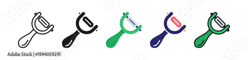 Peeler Multiple Style Icon Set Collection. 
