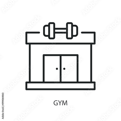 Gym thin line vector icons