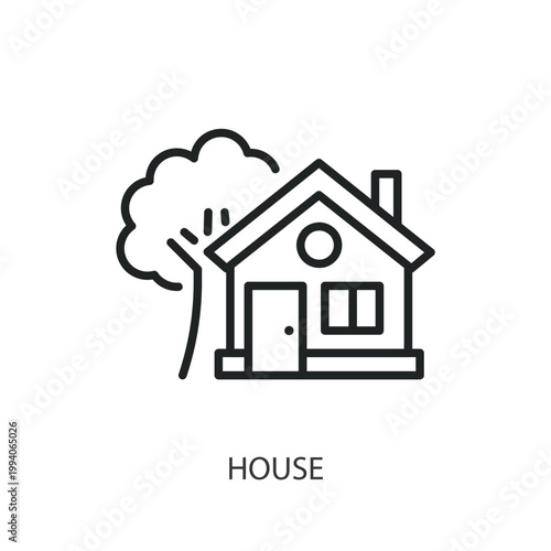 House thin line vector icons