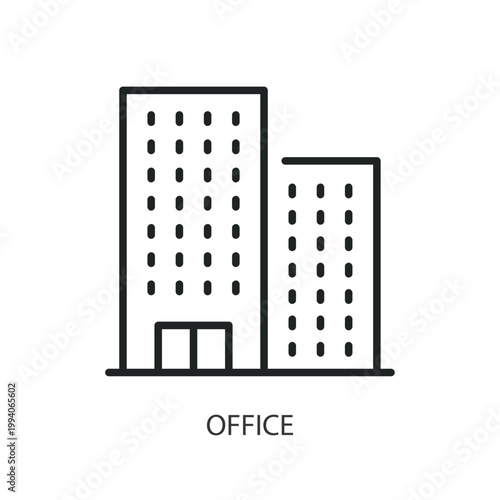Office thin line vector icons