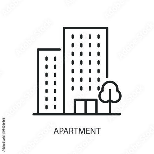 Apartment thin line vector icons