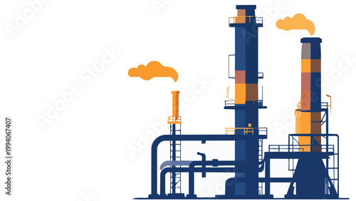 vector oil refinery plant