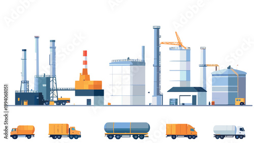 oil and gas industrial factory and industrial buildings