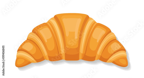 Vector illustration of a croissant with a realistic style