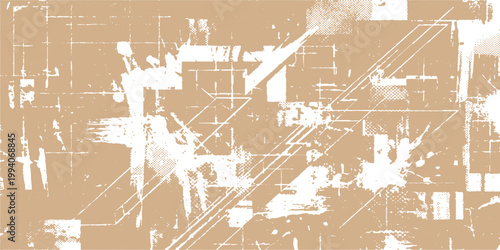 Abstract Structure: A visually striking digital artwork, blending geometric lines, splashes, and textures in a modern design, perfect for adding an artistic touch.